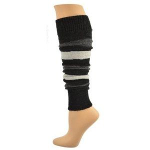 Girl's Stripe Lambswool Knee Hi Leg Warmers